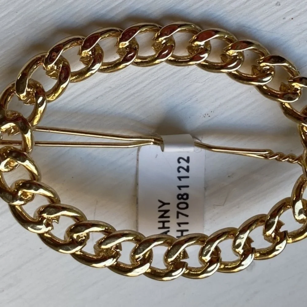 Anthropologie Gold Oval Hair Barrette